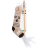 Dřevěná vábnička Sock Cuddler - Ponožka myš, se šantou