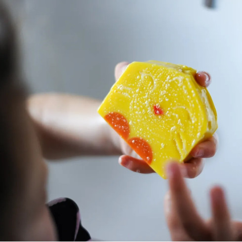 Detské mydlo - My Happy Chicken 100g, Ručná výroba, v krabičke