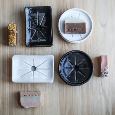 Obdĺžniková mydelnička NOVA - Biela Obdĺžniková mydelnička NOVA - Biela