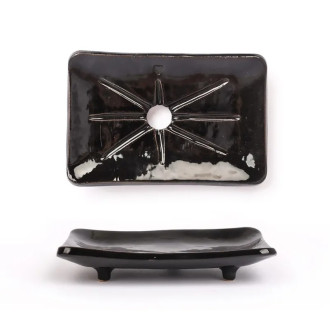 Obdĺžniková mydelnička NOVA - Čierna