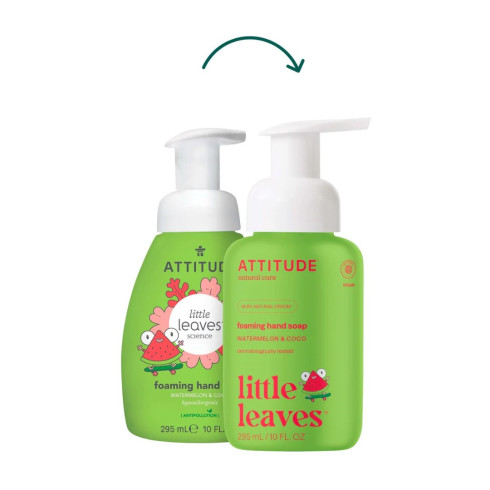 Detské penivé mydlo na ruky - Little leaves 295ml, s vôňou melónu a kokosu