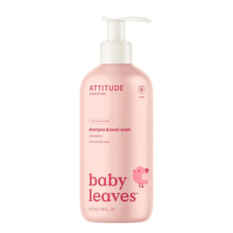 Detské telové mydlo a šampón 2 v 1 Baby leaves, bez vône 473 ml