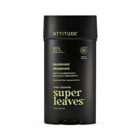 Pánský deodorant ATTITUDE Super leaves - Matcha a bergamot 75 g