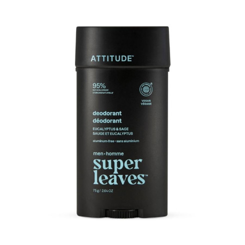 Pánský deodorant ATTITUDE Super leaves – Eukalyptus a šalvěj 75 g