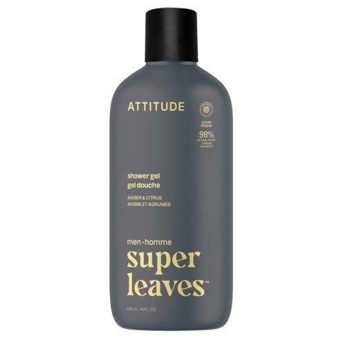 Pánský sprchový gel ATTITUDE Super leaves - Amber a Citrus 415ml