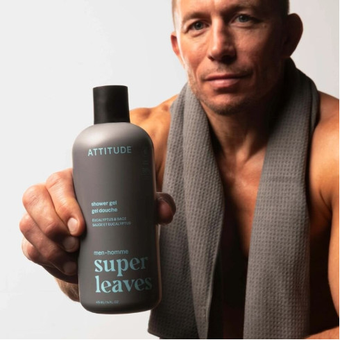Pánský sprchový gel ATTITUDE Super leaves - Eukalyptus a Šalvěj 415ml