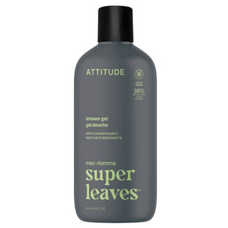 Pánsky sprchový gél ATTITUDE Super leaves - Matcha a Bergamot 415ml