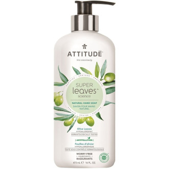 Prírodné mydlo na ruky - Super leaves olivové listy 473ml, s detoxikačným účinkom Prírodné mydlo na ruky - Super leaves olivové listy 473ml, s detoxikačným účinkom