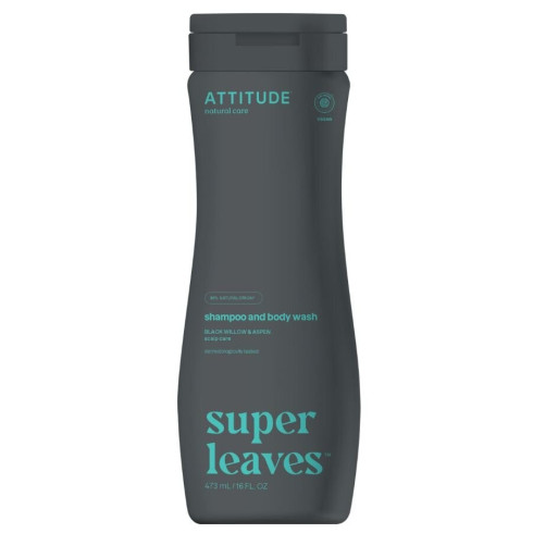 Přírodní pánský šampón & tělové mýdlo (2v1) ATTITUDE Super leaves - proti lupům 473ml