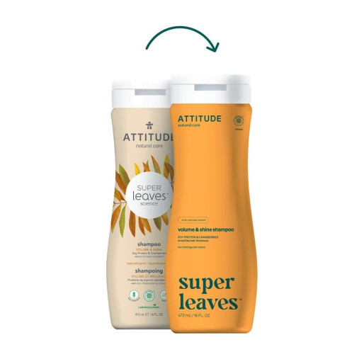 Prírodný šampón - Super leaves s detoxikačným účinkom 473ml, lesk a objem pre jemné vlasy