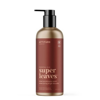 Prírodný šampón & telové mydlo (2v1) ATTITUDE Super leaves Essentials - Bergamot & Ylang 473ml