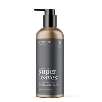 Prírodný šampón & telové mydlo (2v1) ATTITUDE Super leaves Essentials - Peppermint & Sweet Orange 473ml