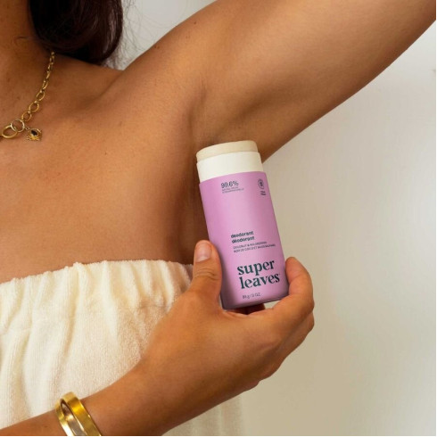 Přírodní tuhý deodorant Super leaves – bílé čajové listy 85 g