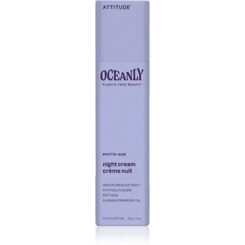 Tuhý noční krém proti stárnutí pleti ATTITUDE Oceanly s peptidy, 30g