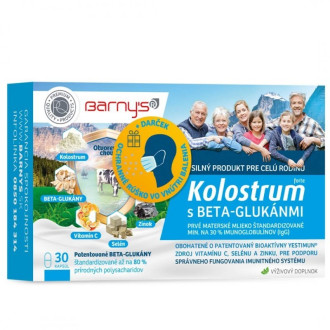 Barny’s® Kolostrum s Beta-Glukánmi f. + darček 30cps Barny’s® Kolostrum s Beta-Glukánmi f. + darček 30cps