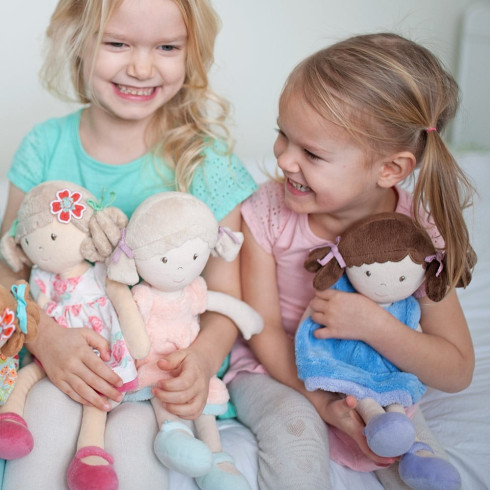 Látková panenka Butterfly - Pari (modré šaty)