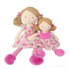 Látková bábika Dames - Fran (ružové šaty)