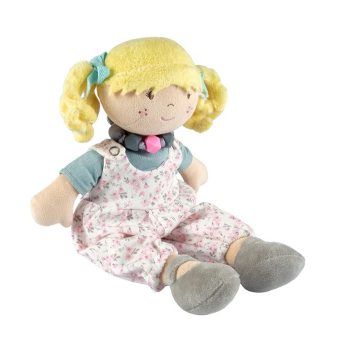 Látková bábika s náramkom - Lucy (blond vlasy)