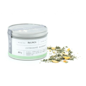Bylinkový čaj - Citrusové potešenie 80g, sypaný v plechovke