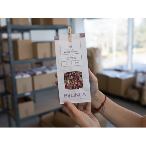 Bylinkový čaj -  Ruža a malina 50g, sypaný