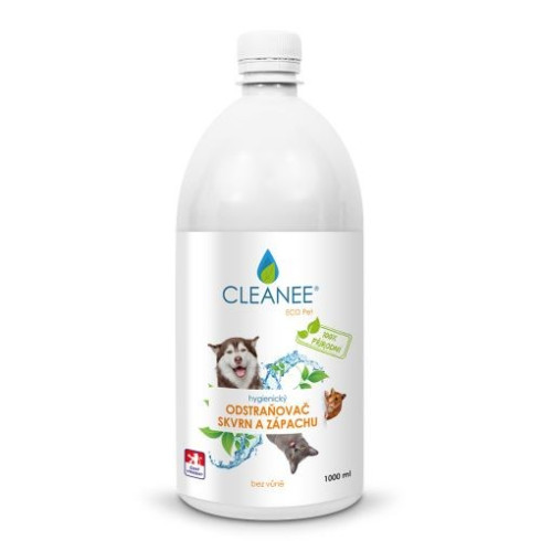 CLEANEE EKO Odstraňovač skvrn a zápachu po domácích zvířatech 1L, náhradní náplň CLEANEE EKO Odstraňovač skvrn a zápachu po domácích zvířatech 1L, náhradní náplň