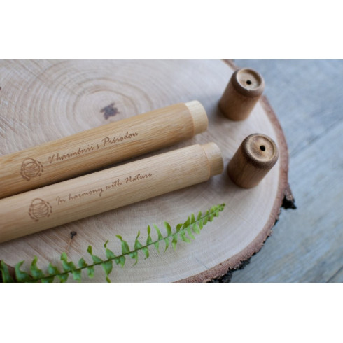 Bambusové cestovní pouzdro na kartáček, velké Bambusové cestovní pouzdro na kartáček, velké