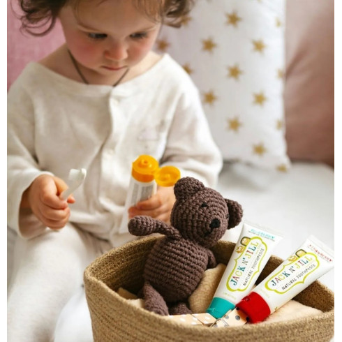 Detská prírodná nechtíková zubná pasta Strawberry - Jahoda 50g