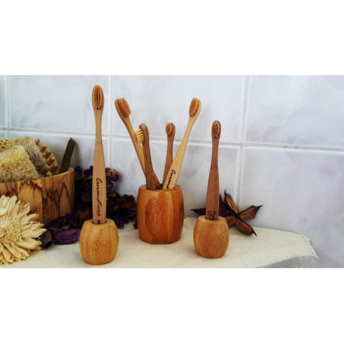 Detská zubná kefka Junior - Extra soft, bambus