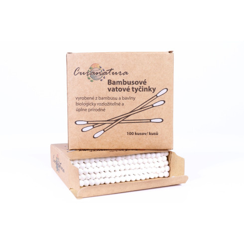 Vatové tyčinky - Bambusové 100ks