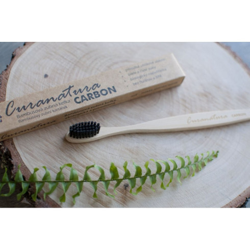 Zubná kefka Carbon - Soft, bambus