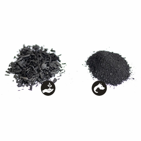 Aktívne uhlie Biochar - prášok 250g, pre zvieratá 