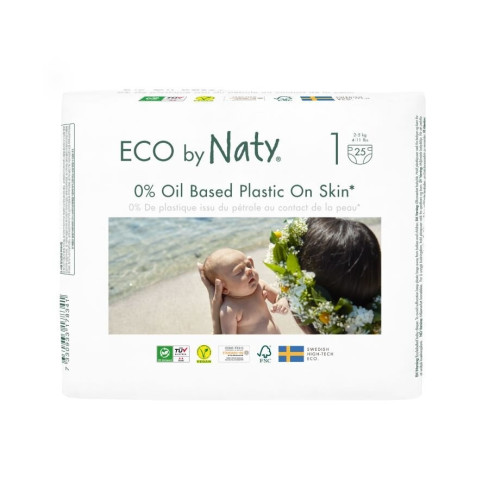 Plenky ECO by Naty - Newborn 2-5kg (25ks)