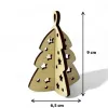 Holzdekoration 3D - Weihnachtsbaum 9 x 6,5cm, 3Stk.