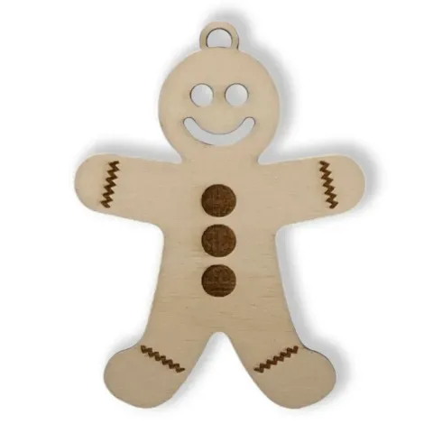 Holzornament - Mr. Gingerbread 9 x 7cm, 10Stk.