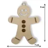 Holzornament - Mr. Gingerbread 9 x 7cm, 10Stk.