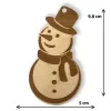 Holzornament - Schneemann 9,8 x 5cm, 10Stk.