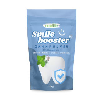 SmileBOOSTER Natürliches Zahnpulver zur Reinigung & Zahnaufhellung (30g REFILL)