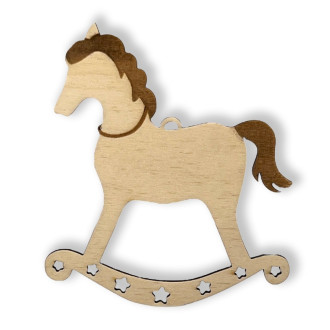 Drevená ozdoba - Koník 9 x 8cm