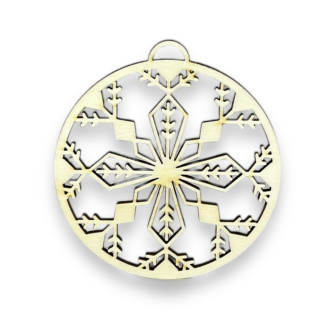 Drevená ozdoba - Vianočná guľa Gerda 6cm