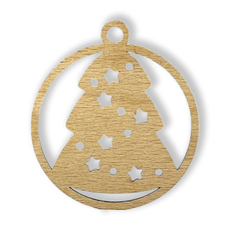 Drevená ozdoba - Vianočný stromček 9 x 6,5cm