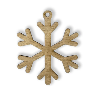 Drevená ozdoba - Vločka 9 x 7,2cm