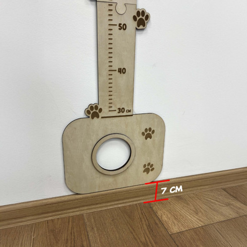 Dřevěný metr na zeď - Kočky 120cm