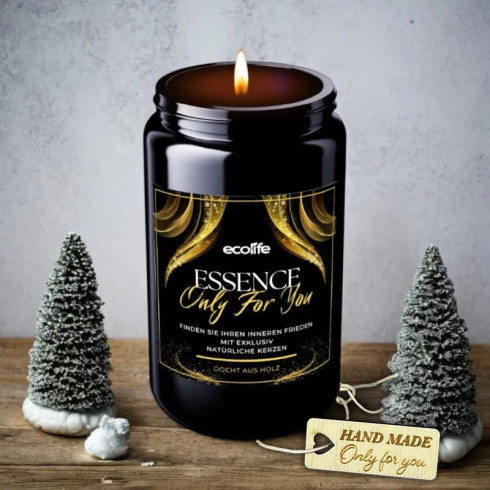 Lesná Symfónia 90g, ručne odlievaná sójová sviečka v Biofotonickom skle 