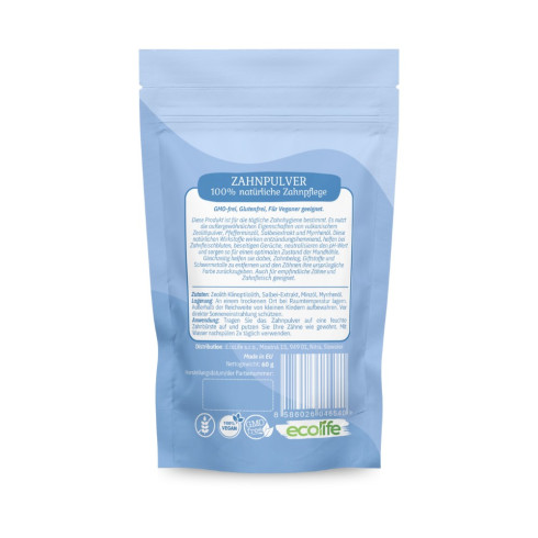 SmileBOOSTER Prírodný prášok na čistenie a bielenie zubov (60g) + Nádoba z kukuričného škrobu