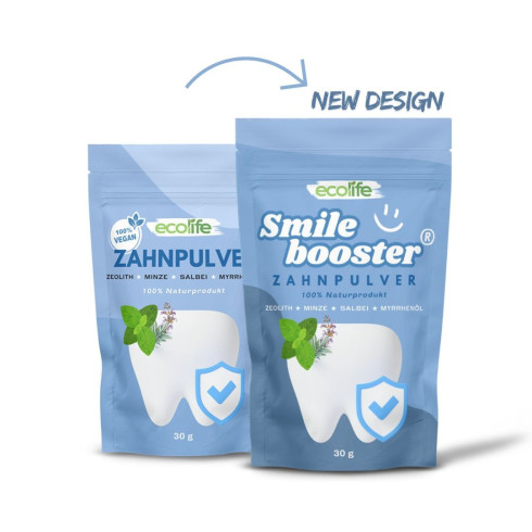 SmileBOOSTER Přírodní prášek na čištění zubů (30g REFILL)