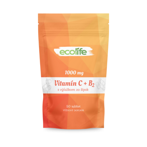 Vitamín C 1000 - S výťažkom zo šípok a vitamínom B2 50ks