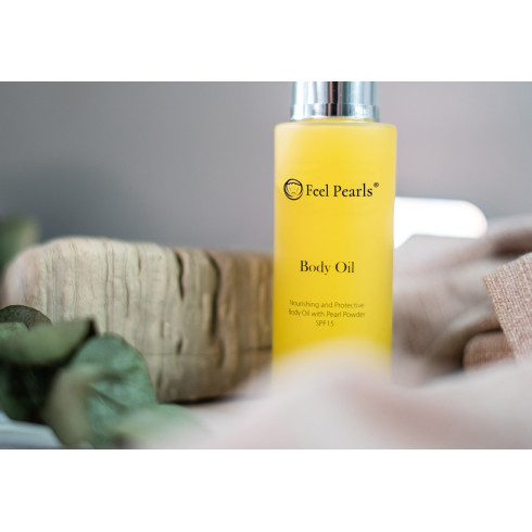 Vyživující a ochranný tělový olej - S perlovým práškem SPF 15 100ml