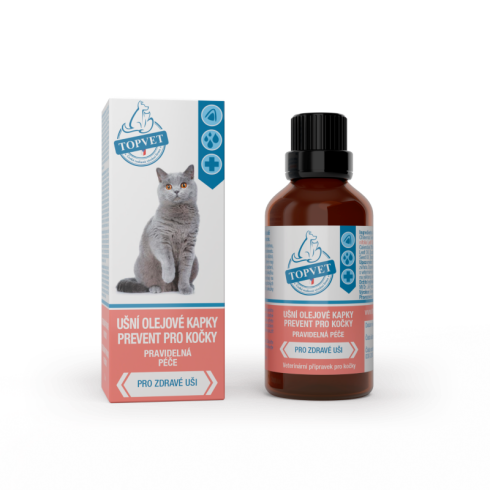 Ušné kvapky prevent - Pre mačky, olejové 50ml 