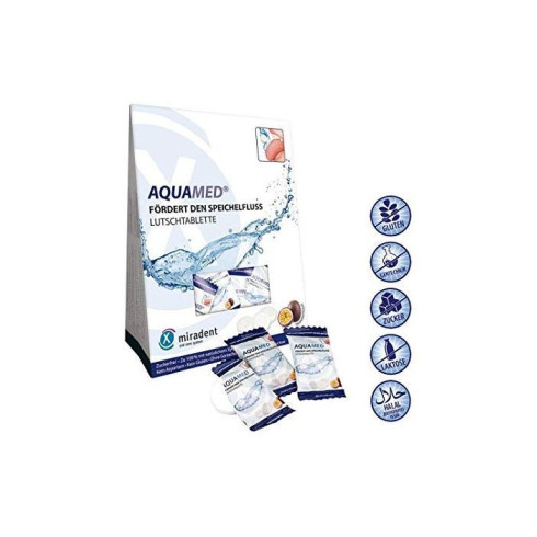 Miradent AquaMed cukríky proti suchosti v ústach, 26ks