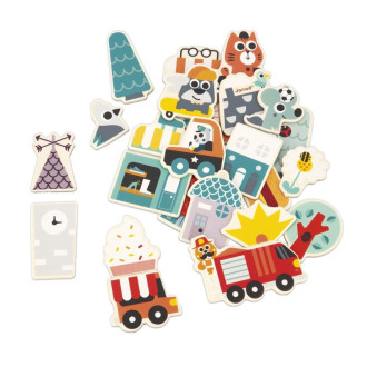 Janod Drevené magnetky - V meste 24ks Janod Drevené magnetky - V meste 24ks